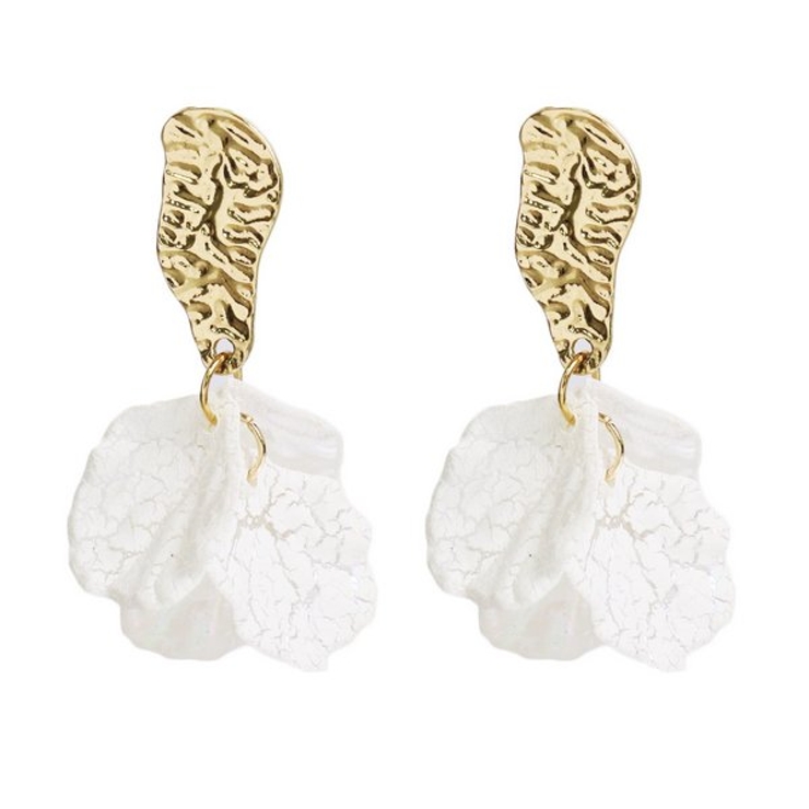 変形メタル×ホワイトペタルピアス 【アクセサリー アクセ | LUPIS | 詳細画像2 