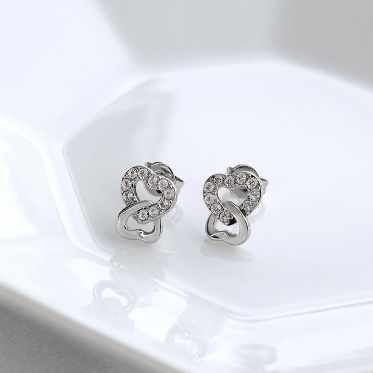 2連ハートキュービックデザインピアス【LACORDE】 | LACORDE  | 詳細画像2 