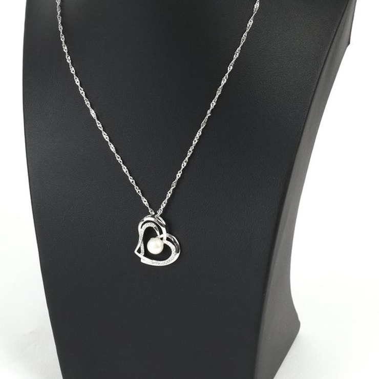 キュービックパールダブルハートネックレス【LACORDE】 | LACORDE  | 詳細画像3 