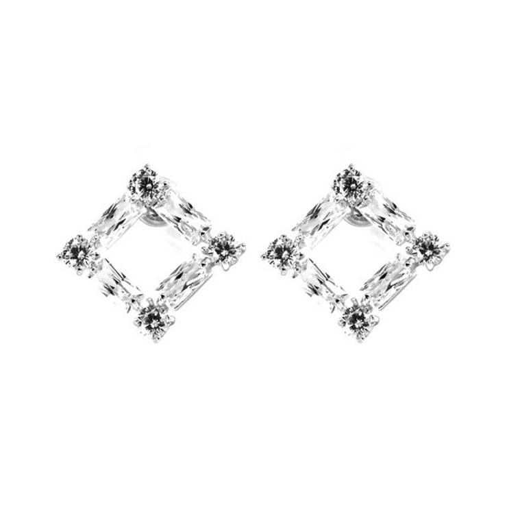 スクエアビジューカットピアス【LACORDE】 | LACORDE  | 詳細画像1 