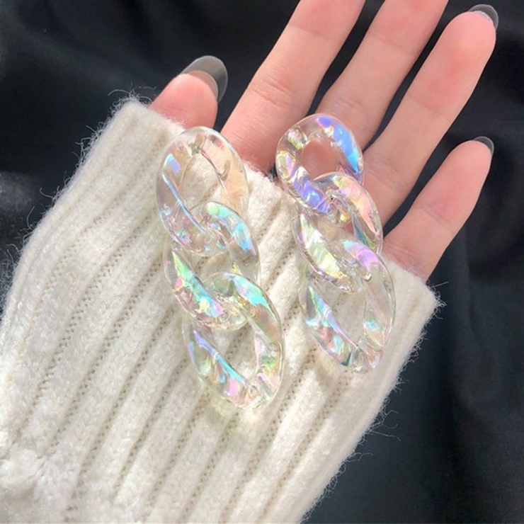 オーロラチェーンピアス【大ぶり S925ポスト】 | LUPIS | 詳細画像5 