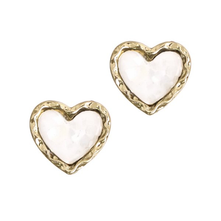 ピアス×ホワイト | ドロップハートピアス・イヤリング | LUPIS