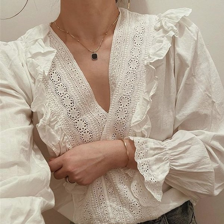 ラウンドスクエア×ステーションボールチェーンネックレス | LUPIS | 詳細画像4 