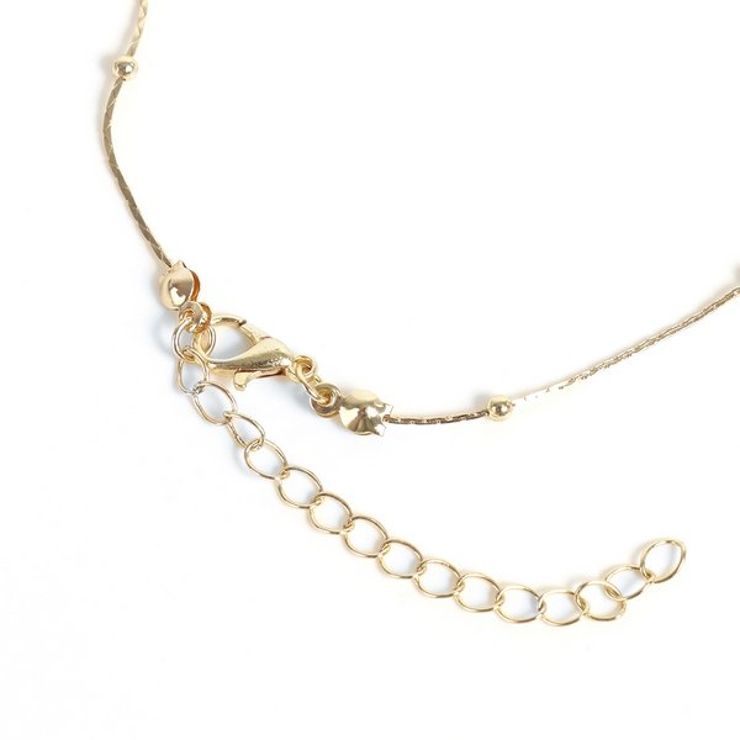 ラウンドスクエア×ステーションボールチェーンネックレス | LUPIS | 詳細画像7 