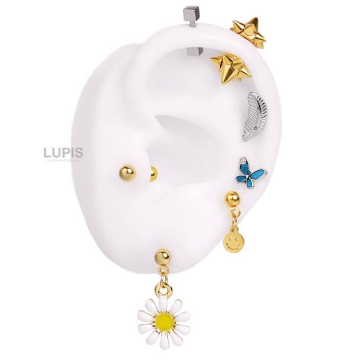 ≪16G≫スパイクボールストレートバーベルボディピアス 【プチプラ 316L | LUPIS | 詳細画像5 