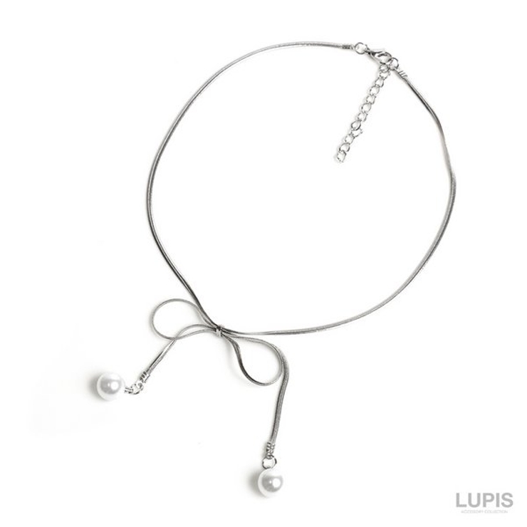 スネークチェーンリボンチョーカーネックレス  | LUPIS | 詳細画像2 