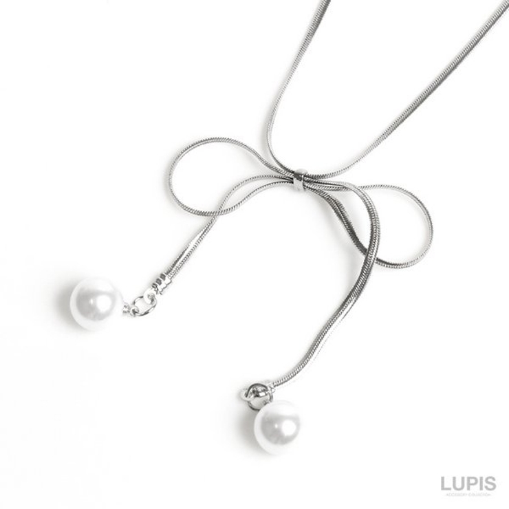 スネークチェーンリボンチョーカーネックレス  | LUPIS | 詳細画像3 