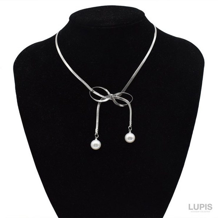 スネークチェーンリボンチョーカーネックレス  | LUPIS | 詳細画像6 