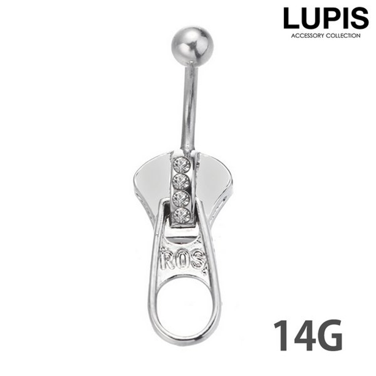 ジッパーバナナバーベルボディピアス へそピアス | LUPIS | 詳細画像1 