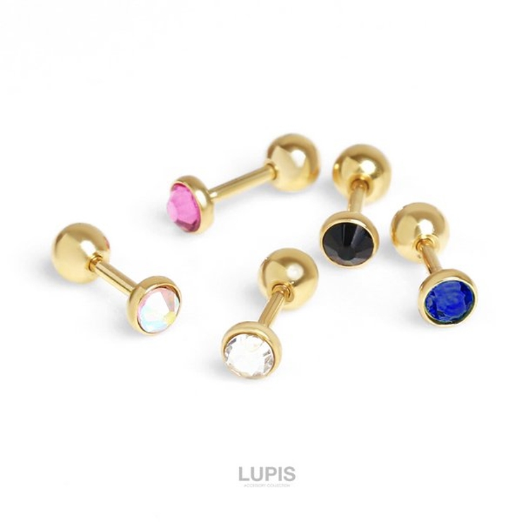 ≪18G≫カラージュエルゴールドストレートバーベルボディピアス 【プチプラ 31… | LUPIS | 詳細画像2 