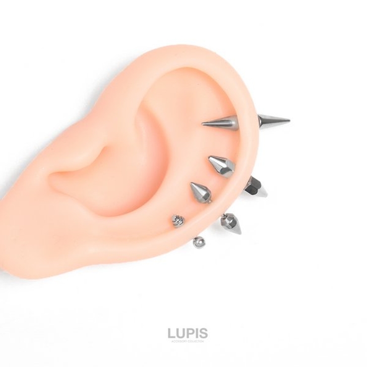 ≪16G≫バラエティスパイクストレートバーベルボディピアス 【プチプラ 316L | LUPIS | 詳細画像10 