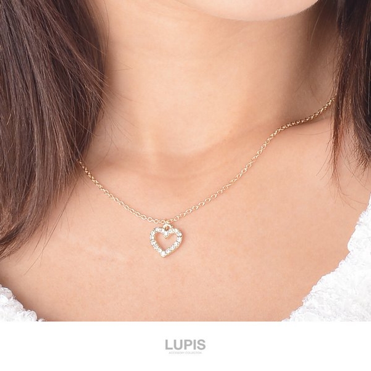 オープンハートパヴェネックレス | LUPIS | 詳細画像3 