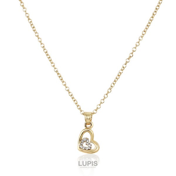 ダブルオープンハートパヴェネックレス 【アクセサリー アクセ | LUPIS | 詳細画像2 
