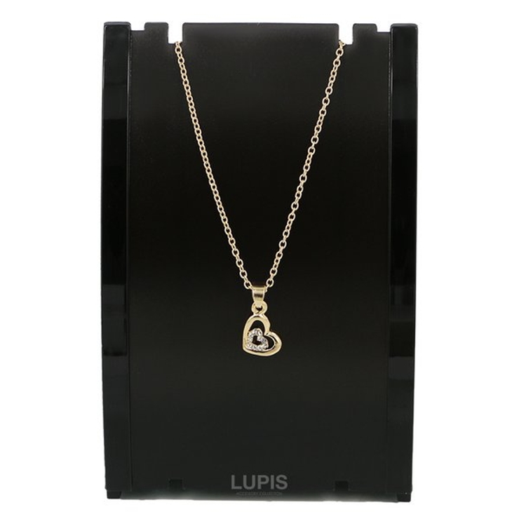 ダブルオープンハートパヴェネックレス 【アクセサリー アクセ | LUPIS | 詳細画像7 