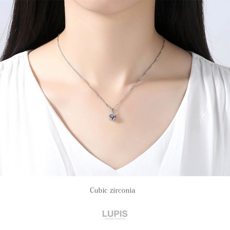 キュービックジルコニアスクリューチェーンネックレス | LUPIS | 詳細画像3 
