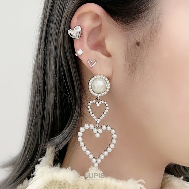 プチワイヤーハートピアス【小ぶり S925ポスト】 | LUPIS | 詳細画像11 