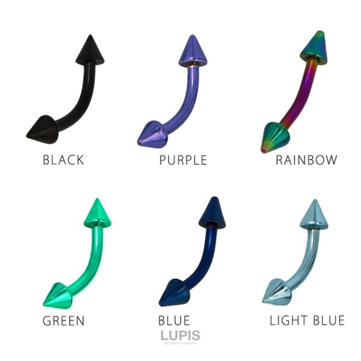 【16G】カラーコーンヘッドバナナバーベルボディピアス へそピアス 【サージカル… | LUPIS | 詳細画像4 