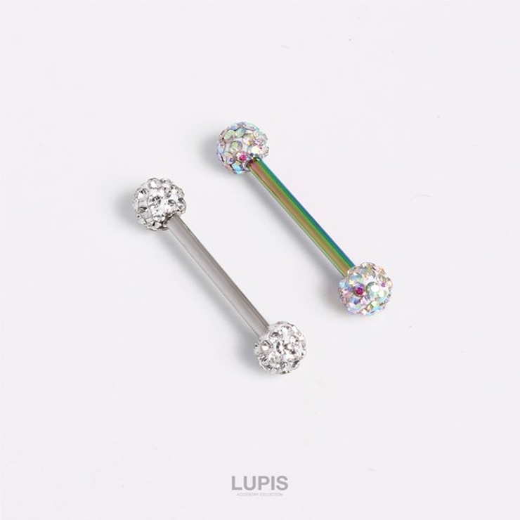 【14G】パヴェボールストレートバーベルボディピアス | LUPIS | 詳細画像8 