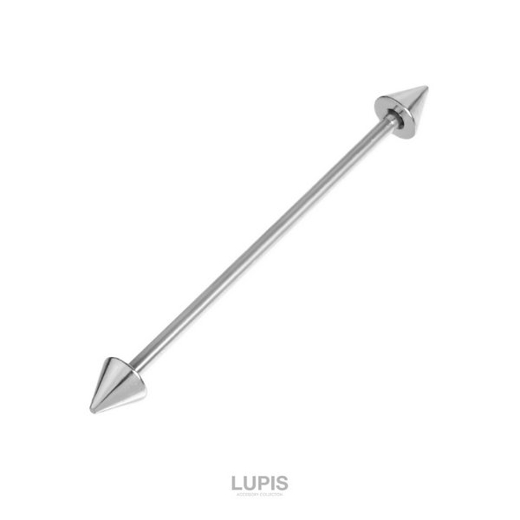 【14G】コーンヘッドインダストリアルロングバーベルボディピアス | LUPIS | 詳細画像2 