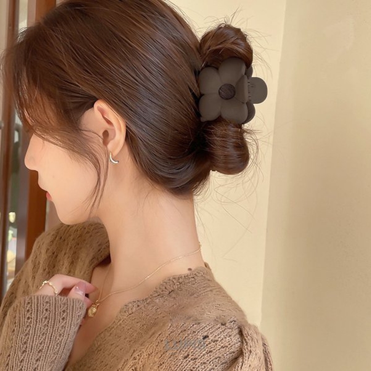 シックカラーフラワーバンスクリップ【ヘアアクセサリー】 | LUPIS | 詳細画像2 