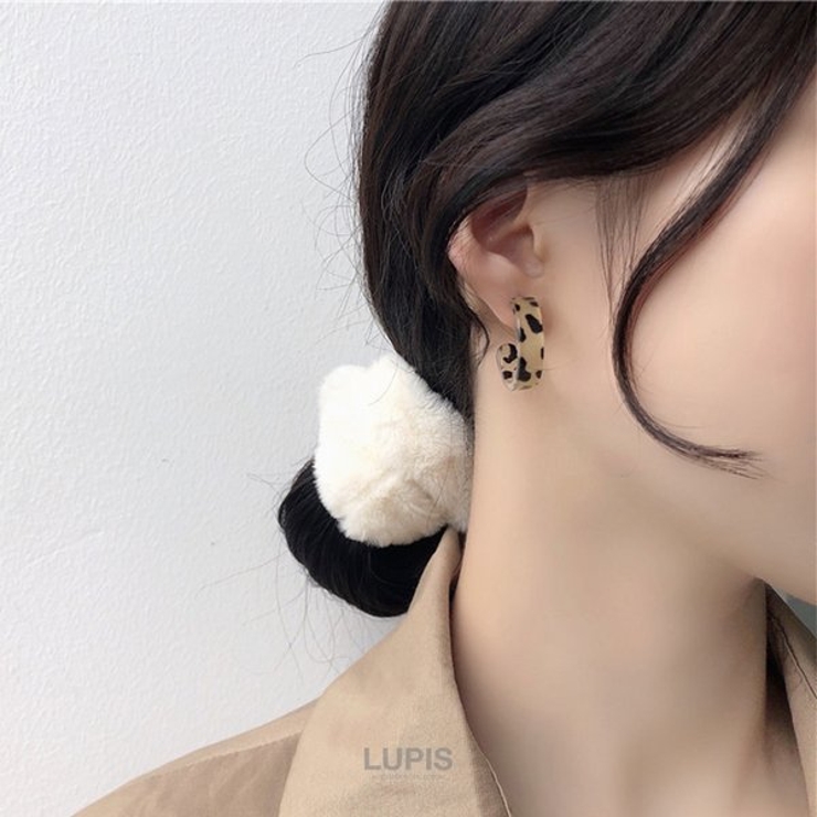 レオパード柄フープピアス【S925ポスト】 | LUPIS | 詳細画像5 