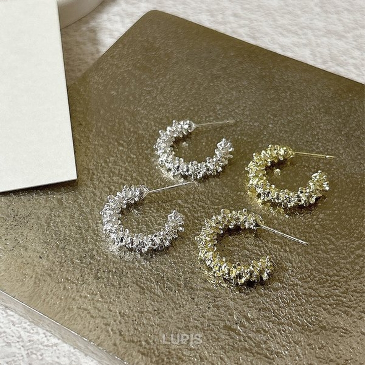 ゴージャスメタルフープピアス【S925ポスト】 | LUPIS | 詳細画像2 