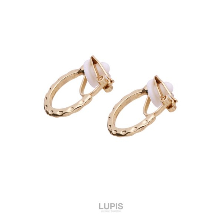 エンボスメタルフープイヤリング【クリップ式】 | LUPIS | 詳細画像6 