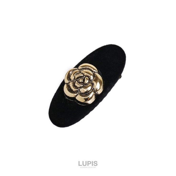 アンティーク調フラワーベロア風ミニヘアクリップ【小ぶり】 | LUPIS | 詳細画像4 