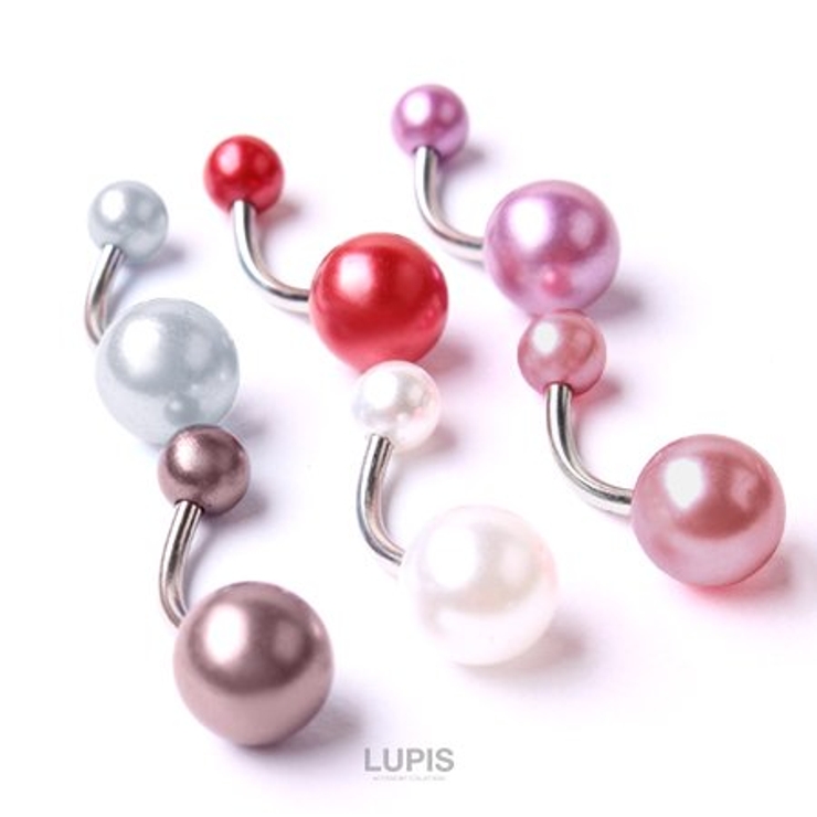【16G】メタリックカラーバナナバーベルボディピアス へそピアス | LUPIS | 詳細画像2 