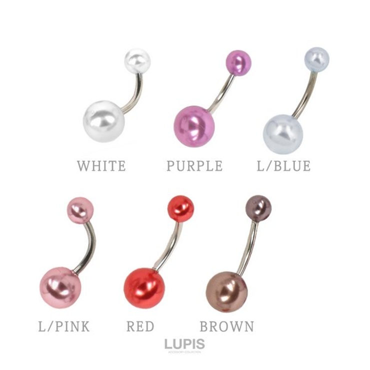 【16G】メタリックカラーバナナバーベルボディピアス へそピアス | LUPIS | 詳細画像3 
