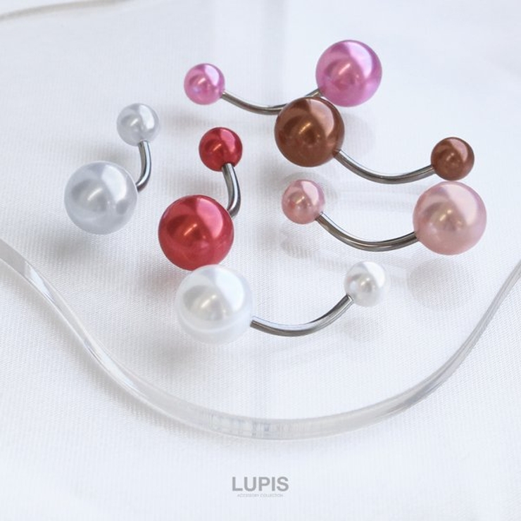 【16G】メタリックカラーバナナバーベルボディピアス へそピアス | LUPIS | 詳細画像5 