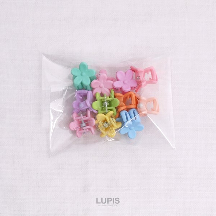 マットカラーフラワーミニヘアクリップセット 【ヘアアクセサリー アクセサリー | LUPIS | 詳細画像3 
