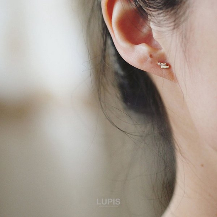 ツインバープチピアス【S925ポスト キュービックジルコニア】 | LUPIS | 詳細画像6 