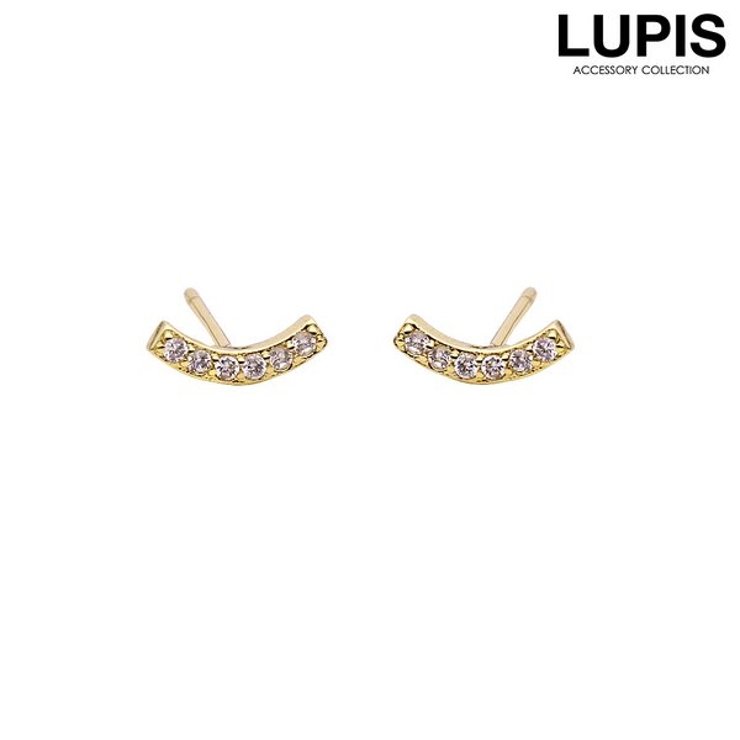カーブラインプチピアス【S925ポスト キュービックジルコニア】 | LUPIS | 詳細画像1 