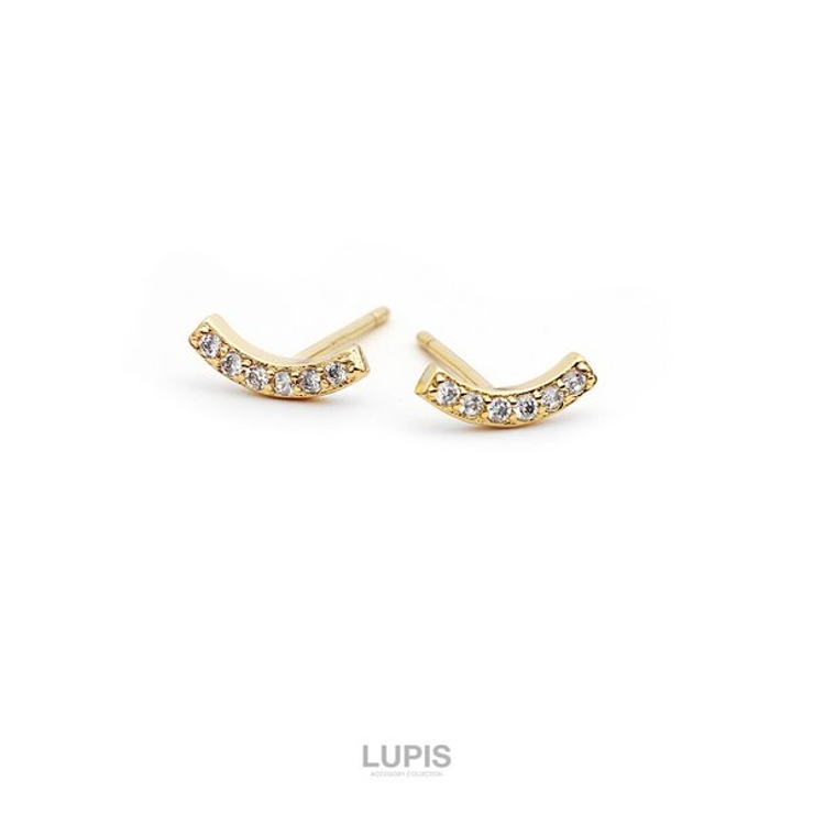 カーブラインプチピアス【S925ポスト キュービックジルコニア】 | LUPIS | 詳細画像2 