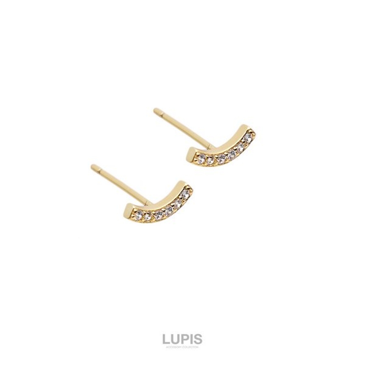 カーブラインプチピアス【S925ポスト キュービックジルコニア】 | LUPIS | 詳細画像3 