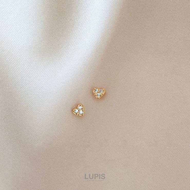 パヴェハートプチピアス【S925ポスト キュービックジルコニア】 | LUPIS | 詳細画像7 