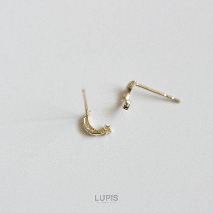 ムーンスタープチピアス【S925ポスト キュービックジルコニア】 | LUPIS | 詳細画像6 