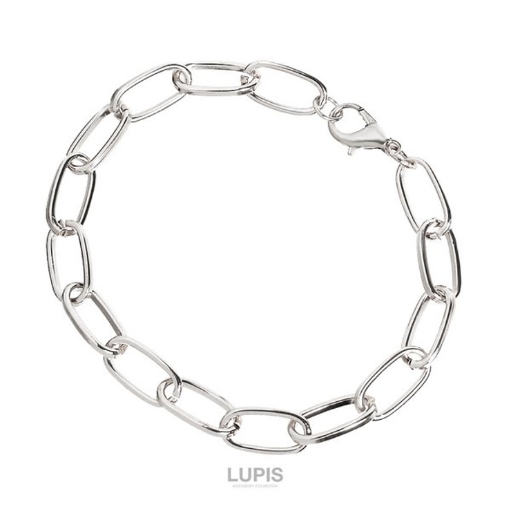 シルバー | シンプルメタルチェーンブレスレット | LUPIS