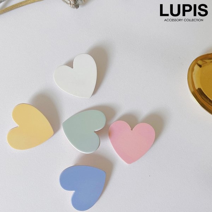 カラーハートヘアクリップ 【プチプラ 小さめ | LUPIS | 詳細画像1 