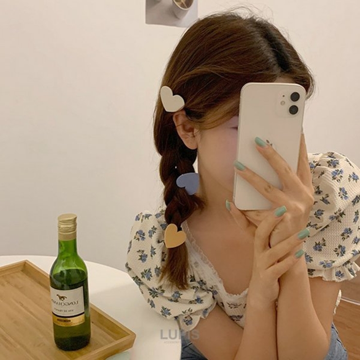 カラーハートヘアクリップ 【プチプラ 小さめ | LUPIS | 詳細画像6 