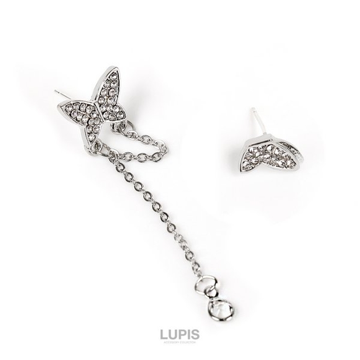 バタフライアシンメトリーピアス 【シルバー925ポスト S925ポスト | LUPIS | 詳細画像3 