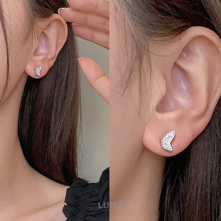 バタフライアシンメトリーピアス 【シルバー925ポスト S925ポスト | LUPIS | 詳細画像6 