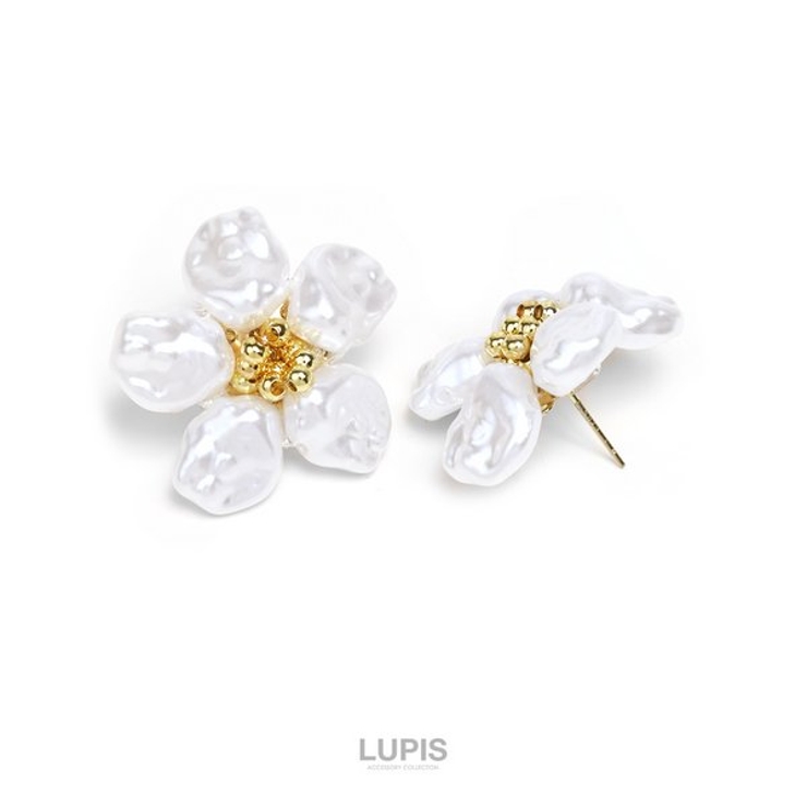 パールフラワーピアス【S925ポスト】 | LUPIS | 詳細画像3 