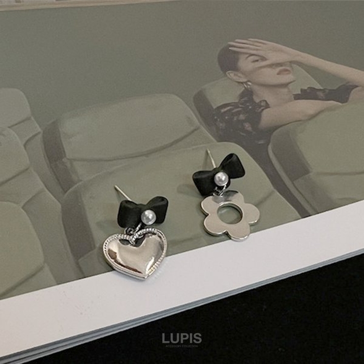 モノトーンフレンチガーリーピアス【S925ポスト】 | LUPIS | 詳細画像5 