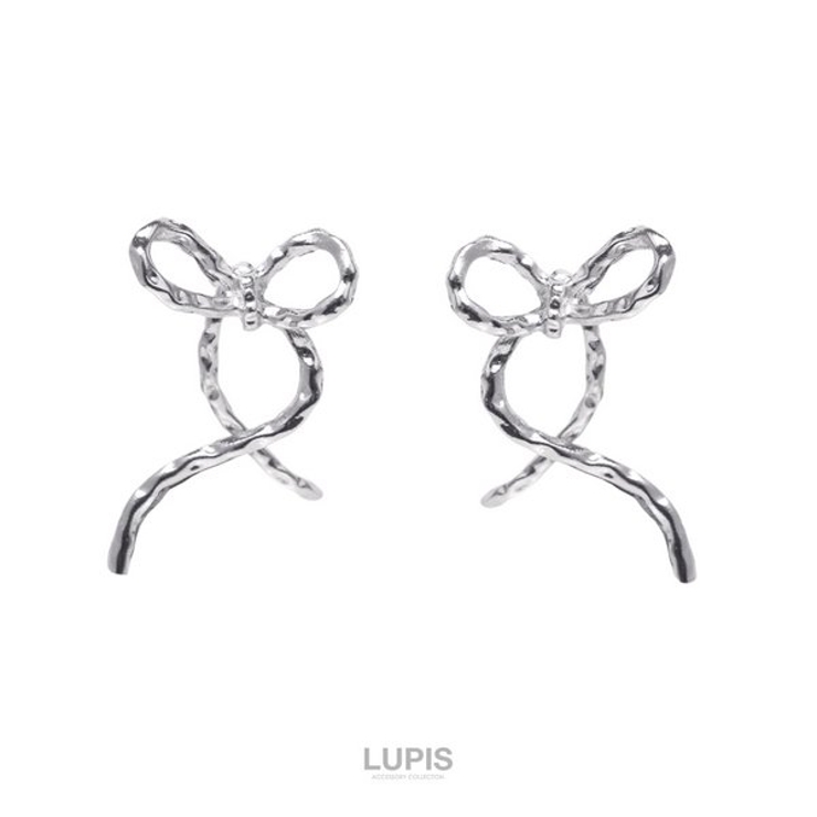バックキャッチリボンピアス【S925ポスト】 | LUPIS | 詳細画像2 