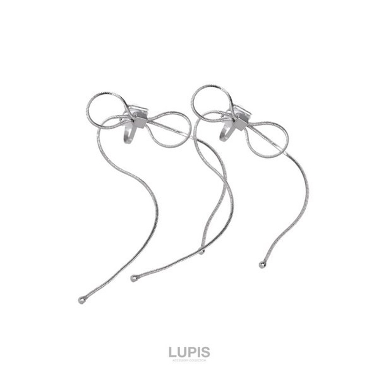 スネークチェーンリボンイヤリング【クリップ式】 | LUPIS | 詳細画像3 