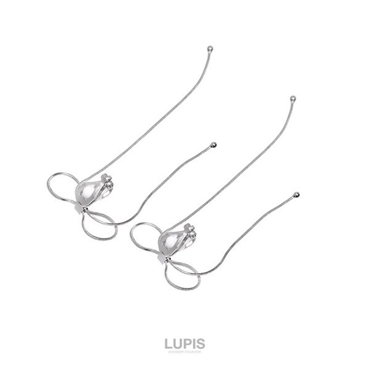 スネークチェーンリボンイヤリング【クリップ式】 | LUPIS | 詳細画像4 