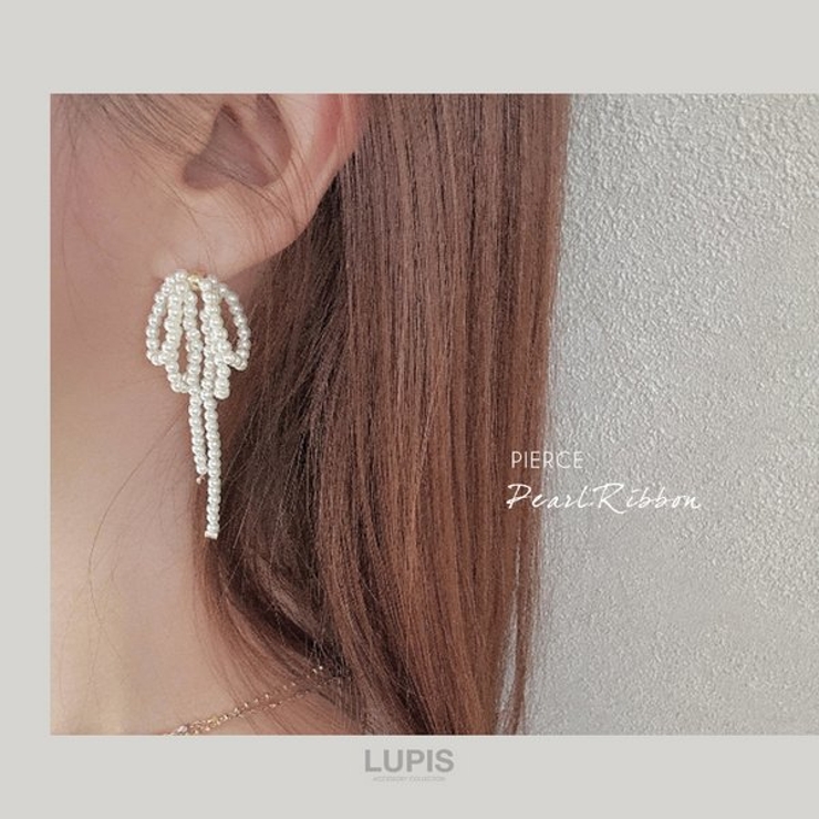 パールリボンピアス【S925ポスト】 | LUPIS | 詳細画像4 