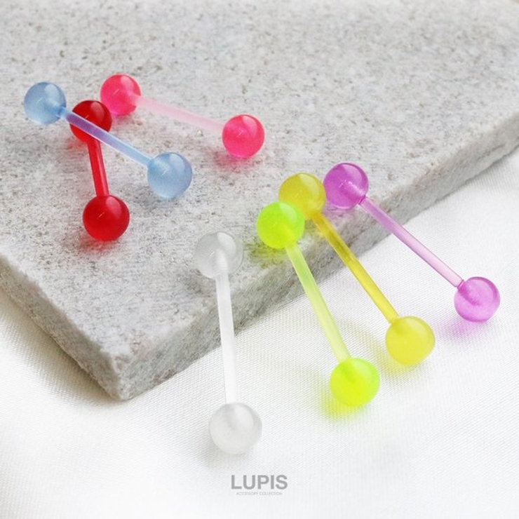 アクリルカラーストレートバーベルボディピアス  | LUPIS | 詳細画像4 